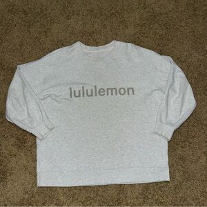 Women’s Lululemon Perfectly Oversized Graphic Crew Grey Size 12